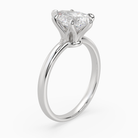 Pear Petite Classic Solitaire in 14K White Gold angled