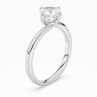Cushion Bypass Solitaire in Platinum angled