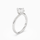 Princess Bypass Solitaire in 14K White Gold angled