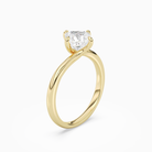 Princess Bypass Solitaire in 18K Yellow Gold angled