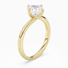 Princess Bypass Solitaire in 18K Yellow Gold angled