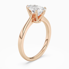 Pear Tapered Solitaire in 14K Rose Gold angled