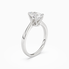 Pear Tapered Solitaire in Platinum angled