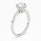 Round Tapered Solitaire in Platinum angled