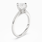 Princess Petal Head Solitaire in 14K White Gold angled