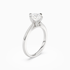 Princess Petal Head Solitaire in 18K White Gold angled