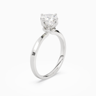 Cushion Solitaire in Platinum angled