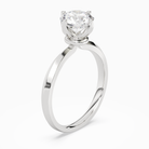 Round Solitaire in Platinum angled