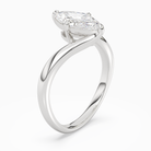 Marquise Open Bypass Solitaire in Platinum angled