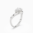 Pear Soft Bypass Solitaire in Platinum angled