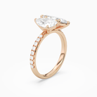 Pear & Marquise Accented Toi Et Moi in 14K Rose Gold angled