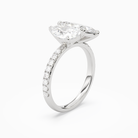 Pear & Marquise Accented Toi Et Moi in 18K White Gold angled