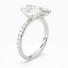 Pear & Marquise Accented Toi Et Moi in Platinum angled