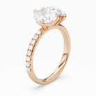 Pear & Pear Accented Toi Et Moi in 14K Rose Gold angled