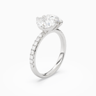 Pear & Pear Accented Toi Et Moi in 18K White Gold angled