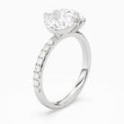 Pear & Pear Accented Toi Et Moi in 18K White Gold angled