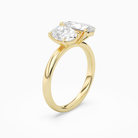 Oval & Pear Clean Toi Et Moi in 14K Yellow Gold angled