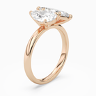 Pear & Marquise Clean Toi Et Moi in 14K Rose Gold angled