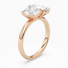 Radiant & Pear Clean Toi Et Moi in 14K Rose Gold angled