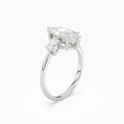Marquise Classic Three Stone in 18K White Gold angled