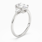 Oval Trillion Three Stone Large Sides in 18K White Gold angled