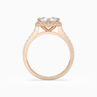 Cushion Kite Halo Baseline in 14K Rose Gold side profile