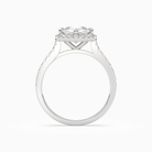 Cushion Kite Halo Baseline in 14K White Gold side profile
