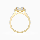 Cushion Kite Halo Baseline in 18K Yellow Gold side profile