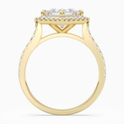 Princess Kite Halo Baseline in 14K Yellow Gold side profile
