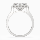 Princess Kite Halo Baseline in 18K White Gold side profile