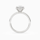 Round Crown Halo Pavé in 14K White Gold side profile