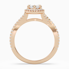Marquise Twisted Shank Halo in 14K Rose Gold side profile