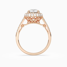 Round Regal Halo Pavé in 14K Rose Gold side profile