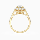 Round Regal Halo Pavé in 14K Yellow Gold side profile