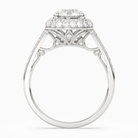 Round Regal Halo Pavé in 18K White Gold side profile