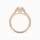 Cushion Octagon Halo in 14K Rose Gold side profile