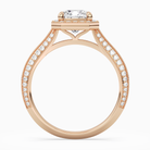 Cushion Octagon Halo in 14K Rose Gold side profile