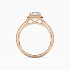 Radiant Octagon Halo in 14K Rose Gold side profile