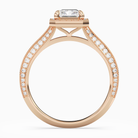 Radiant Octagon Halo in 14K Rose Gold side profile