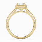 Radiant Octagon Halo in 18K Yellow Gold side profile