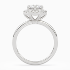 Round Halo in 14K White Gold side profile