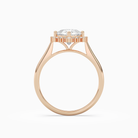 Cushion Cluster Halo in 14K Rose Gold side profile