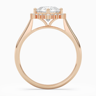 Cushion Cluster Halo in 14K Rose Gold side profile