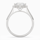 Cushion Cluster Halo in 14K White Gold side profile