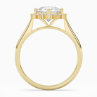Cushion Cluster Halo in 18K Yellow Gold side profile