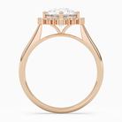 Round Cluster Halo in 14K Rose Gold side profile