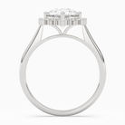 Round Cluster Halo in 18K White Gold side profile