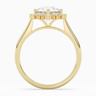Round Cluster Halo in 18K Yellow Gold side profile