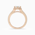 Pear Split Shank Halo in 14K Rose Gold side profile