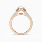 Round Split Shank Halo in 14K Rose Gold side profile